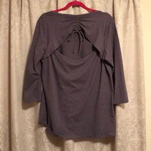 Dress Barn Sunday sweatshirt with peekaboo back